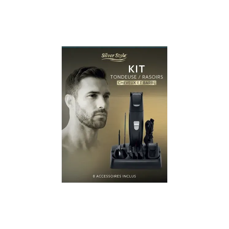 KIT TONDEUSE/ RASOIR 3EN1 RECHARGEABLE